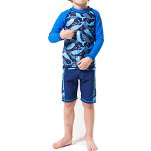 Hot Sale Kids European Kids Dois peças de roupas de banho flutuantes de manga comprida meninos personalizados maiô